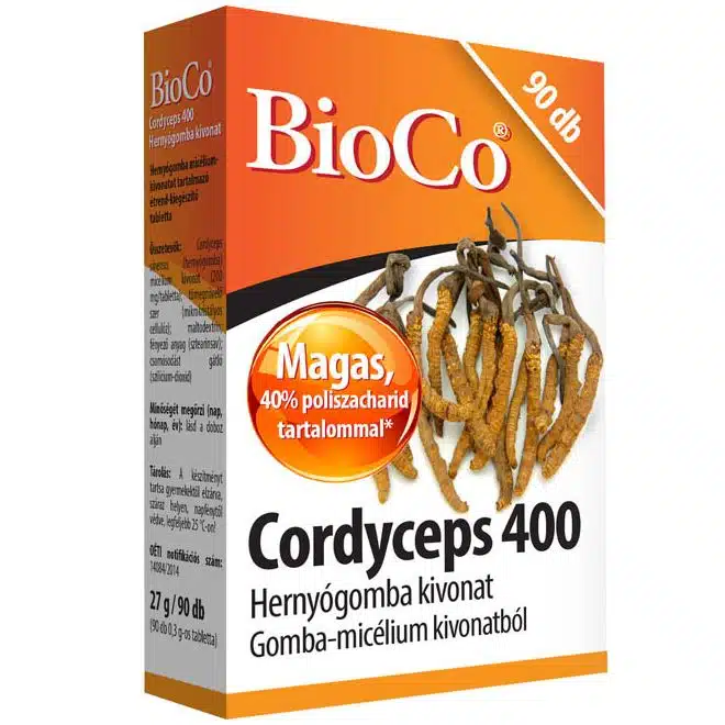 BioCo Cordyceps 400 Hernyógomba kivonat tabletta - 90db